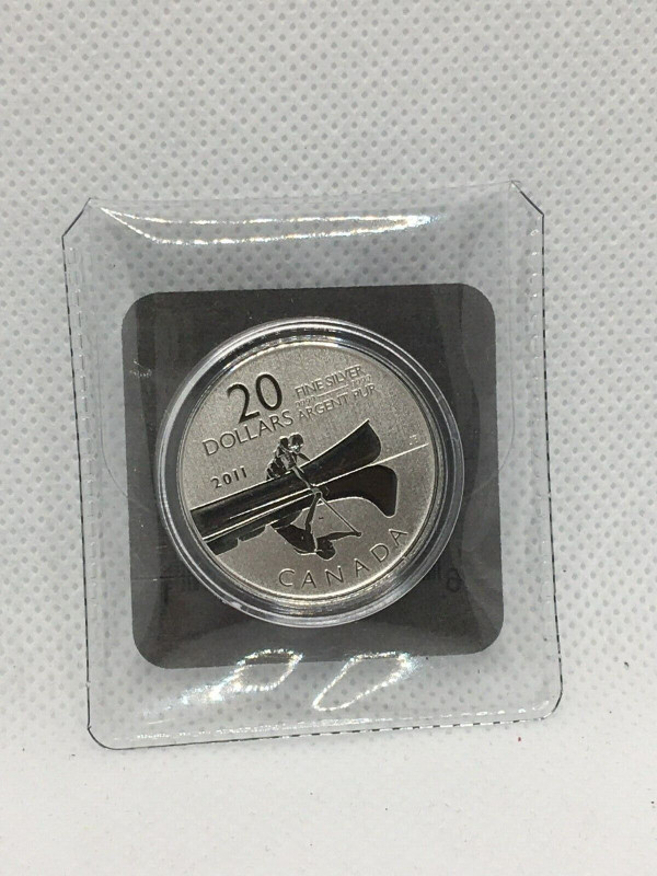 2011 Canada $20 For $20 Pure Silver Coin - Canoe in Arts & Collectibles in Mississauga / Peel Region - Image 2