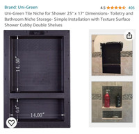 Uni-Green Tile Niche for Shower 25" 