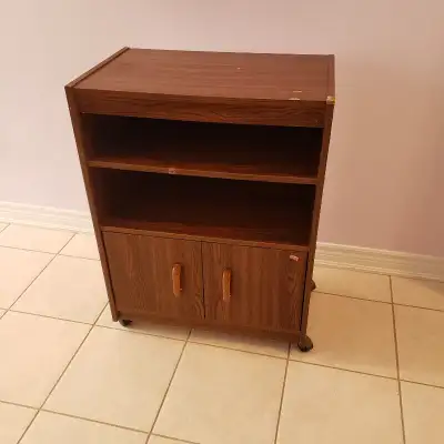 Vintage Style Wooden Cupboard/TV stand w/ Wheels, View more