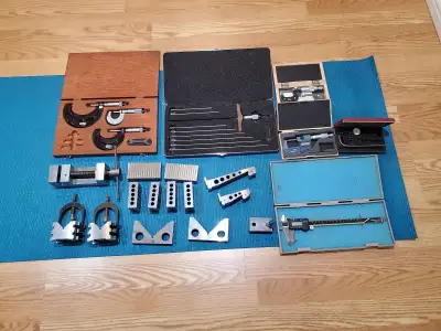 Tool&Die/Machinist tools available; 0-1, 1-2, 2-3 Starrett Micrometer set 0-1 Mitutoyo Micrometer 0-...