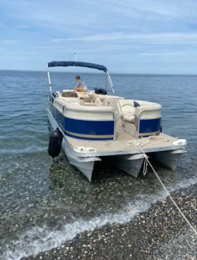 The boat is stored inside every year and works great. Amazing boat and hate to let it go. Tri-toon h...