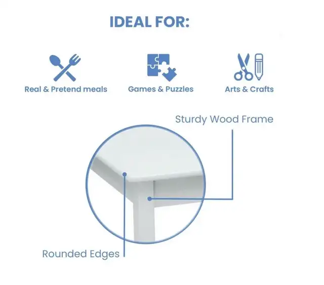 Delta Children MySize Wood Play Table and Chair Set (2 Chairs In in Chairs & Recliners in Burnaby/New Westminster - Image 6