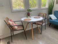 Round Dining Table and Set of 2 Chairs