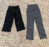 2 pairs maternity pants. XS. Thyme brand 