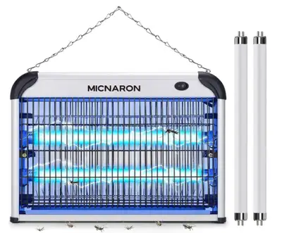 Bug Zapper, Fly Trap 3800V, Bug Zapper Indoor 20W, Mosquito Repellent, Mosquito Zapper Indoor (Silve...