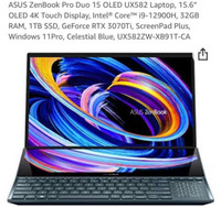Asus ZenBook Dual Screen Pro Duo 15 OLED UX582Z , Intel core i9