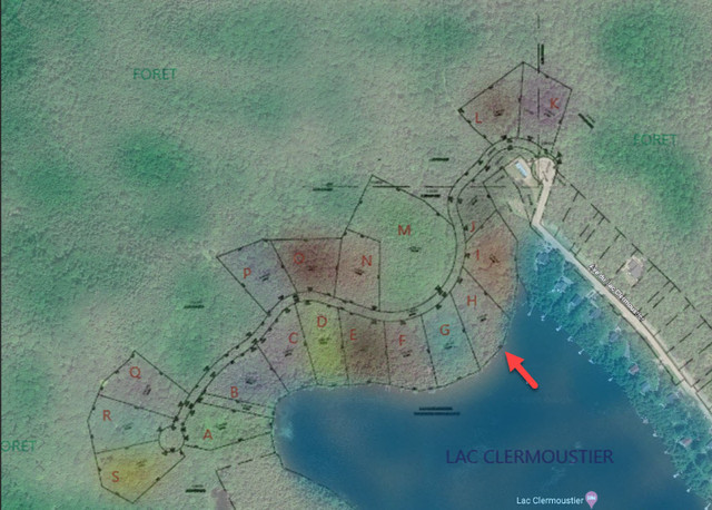 Terrain a vendre, bord de l'eau, Lac Clermoustier dans Terrains à vendre  à Lanaudière