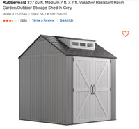 Rubbermaid Storage Shed Model # 2145548|
