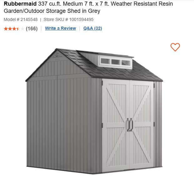 Rubbermaid Storage Shed Model # 2145548| in Outdoor Tools & Storage in Abbotsford