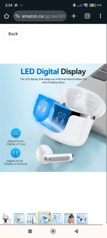 Wireless Earbuds, Bluetooth 5.3 Headphones in Ear with 4 ENC Noi62864365522946123