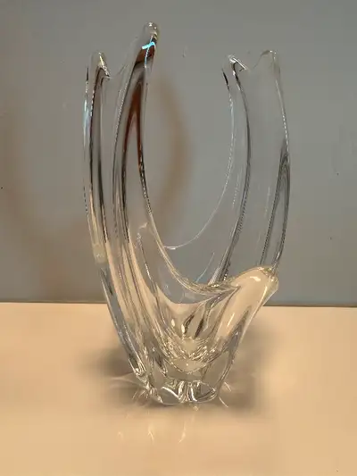 VASE SCULPTURAL VERRE SOUFFLÉ VINTAGE MID CENTURY GLASS ORGANIC, View more