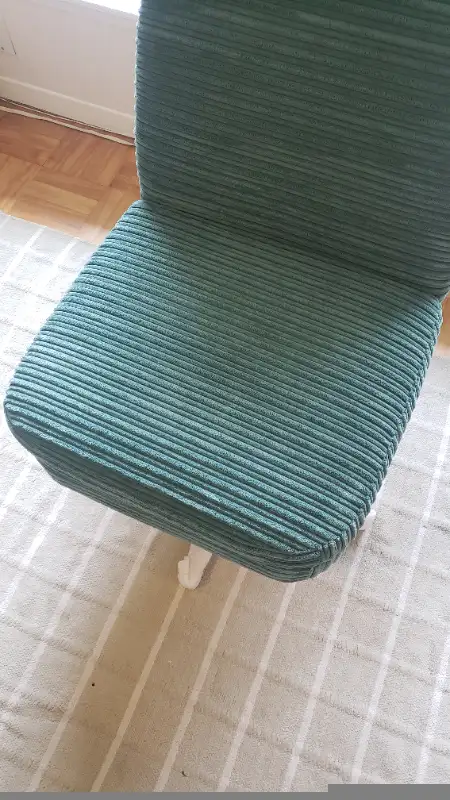 Spaulding Channel Velvet Accent Swivel Chair with Brass Base in Chairs & Recliners in Miramichi - Image 9