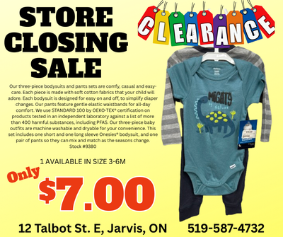 CLEARANCE! STORE CLOSING! 3-Piece Baby Boys Mighty Dino Onesies®, View more
