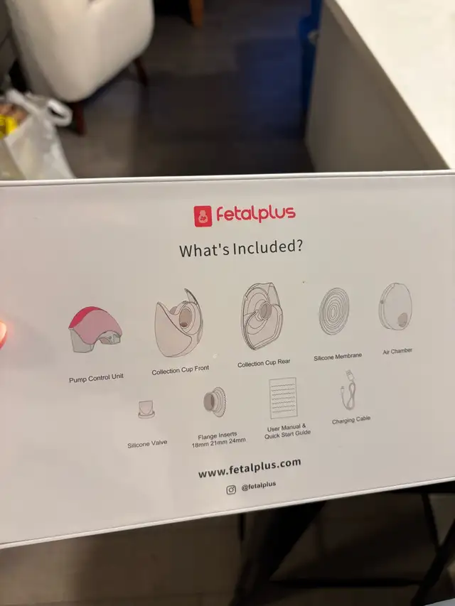 fetalair plus wearable breast pump - brand new in box! in Other in Guelph - Image 6