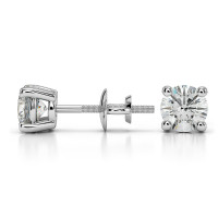 2.0 CTW Round Lab Diamond Stud Earring 14k Gold , H-VS1,EX