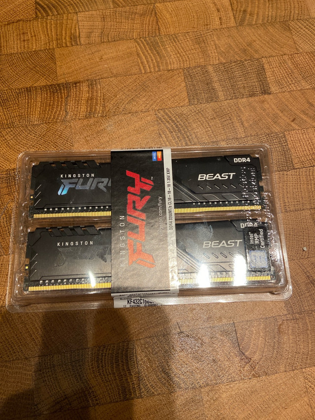 Ddr4 ram two 8 gb ram sticks brand new unused  in System Components in Trenton