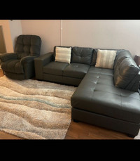 Sectional sofa and 2 in 1 rocking/reclining chair