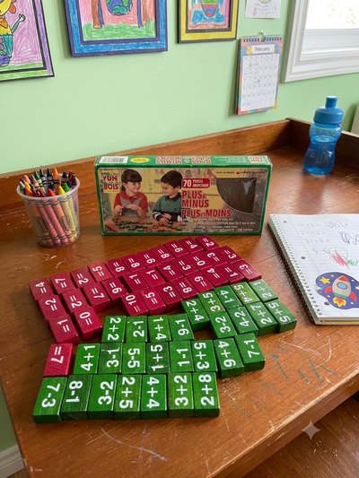 Vintage Wood'n Fun Plus Minus Creative Learning Set Wooden Block, View more