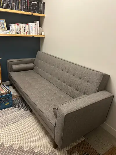 Structube Jean Tufted Sofa Bed - Grey, View more