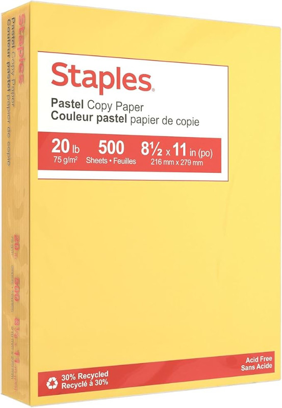 Pastel Coloured Copy Paper - Letter - 8-1/2" x 11" 500 sheets in Printers, Scanners & Fax in Hamilton