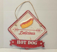 Hot Dog Metal Sign.  Now Only $10.00.