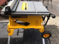 DEWALT 744 TABLE SAW WITH ROLLING STAND 