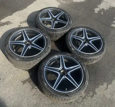 Mercedes AMG OEM 18” Black 5 Spoke Rims (tires worn out) No center caps Original Mercedes AMG 18” 5...