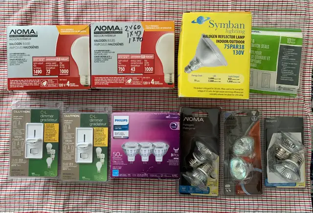 Lot of New Light Bulbs & Dimmers-NOMA-Philips-Lutron-Symban in Indoor Lighting & Fans in City of Toronto - Image 2