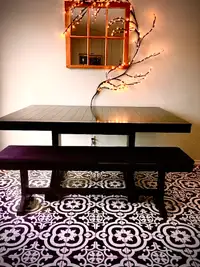 Extendable Butterfly Leaf Dining Table With 2 Benches