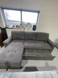 Mega sale- Grey Sectional Sofa Bed