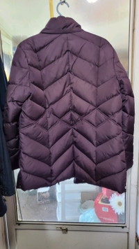 NEW SIZE 1X   PURPLE COAT  DOWN AND FEATHERS