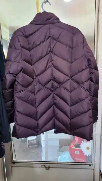 NEW SIZE 1X   PURPLE COAT  DOWN AND FEATHERS, View more