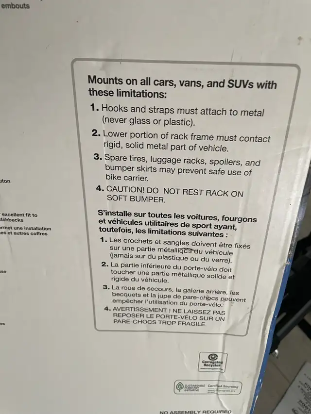 Bell Tripleback Three Bike Trunk Rack- Brand New in Other in London - Image 5