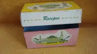 vintage metal recipe box