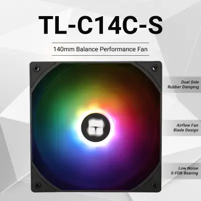 Thermalright TL-C14C-S High Performance Cooler Fan 1500RPM4-PIN, View more