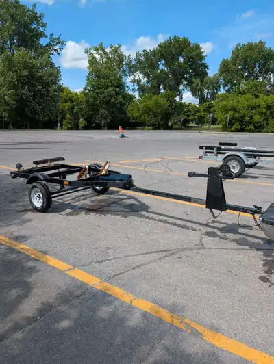 Tip off trailer good condition new tires and hubs. Has suspension it good for a medium size boat max...