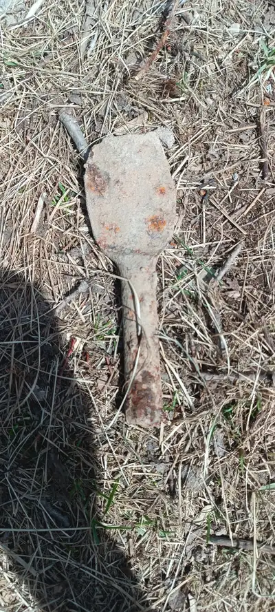 Antique old bark spud, View more