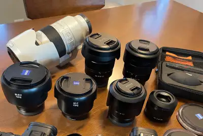 Sony E Mount Lenses: Sony FE & Zeiss Batis (85mm, 55mm, 24–70m, View more