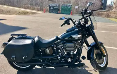 CLEF EN MAIN !! Fatboy Lo 2017 seulement 12500 km ! Beaucoup d ajouts ; -Suspension abaissée -sacoch...