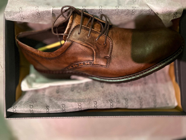 ECCO Men's Vitrus I Tie Oxford- new nature brown size 12 shoes dans Chaussures pour hommes  à Ville de Montréal - Image 3
