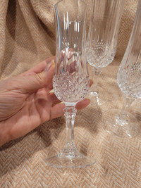 Longchamp Crystal Champagne Flutes