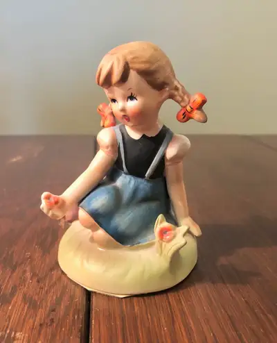 Small Girl Figurine Japan Vintage Country Home Decor, View more