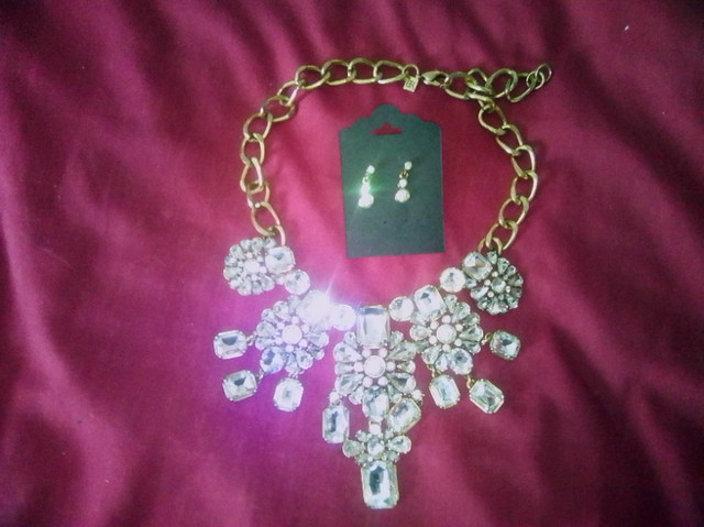 Jewelry, necklace, earrings, brooch, Swarovski crystal earrings. in Jewellery & Watches in St. Albert - Image 3