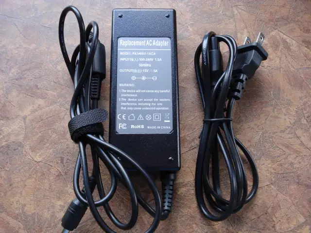 Toshiba Satellite 4030CDS AC Adapter PA3469U-1ACA, AC15V75D in Laptop Accessories in Granby - Image 2