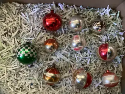 Vintage Mercury Glass Balls Christmas Ornament, View more