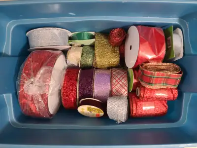 Ribbon, Christmas and other for trees, wreaths, etc., View more