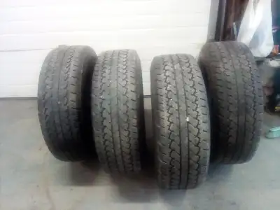 Hi I for sale a set of 17" Bridgestone Tires will fit Chev trucks 6 bolt pattern asking $500 call 90...