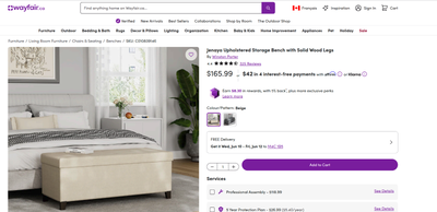 43.31" Jenaya Upholstered Storage Bench with Solid Wood Legs, View more