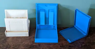 Various Vintage 5 1/4" floppy disk storage cases, View more