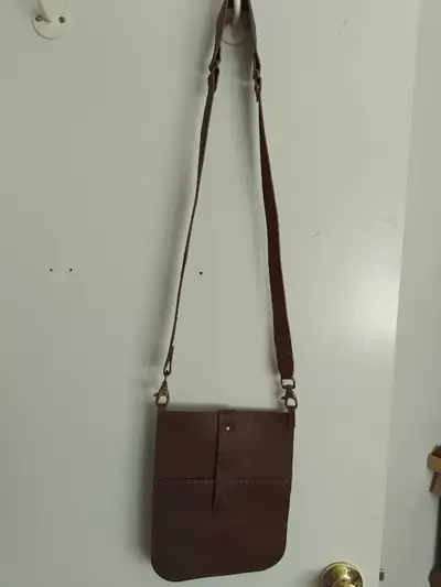 Hand stitching one of a kindLeather Crossbody Bag, View more